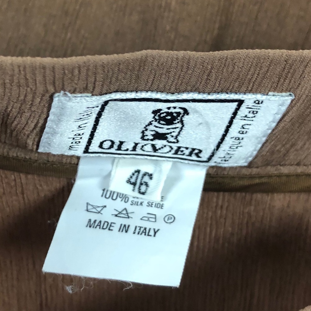 Oliver by Valentino Silk Mini Skirt Ombre Brown 12 - Picture 5 of 6